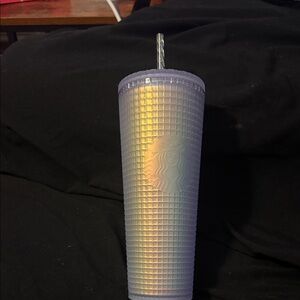 Starbucks Holographic Textured Tumbler with matching Straw (24 oz. cold Drinks)